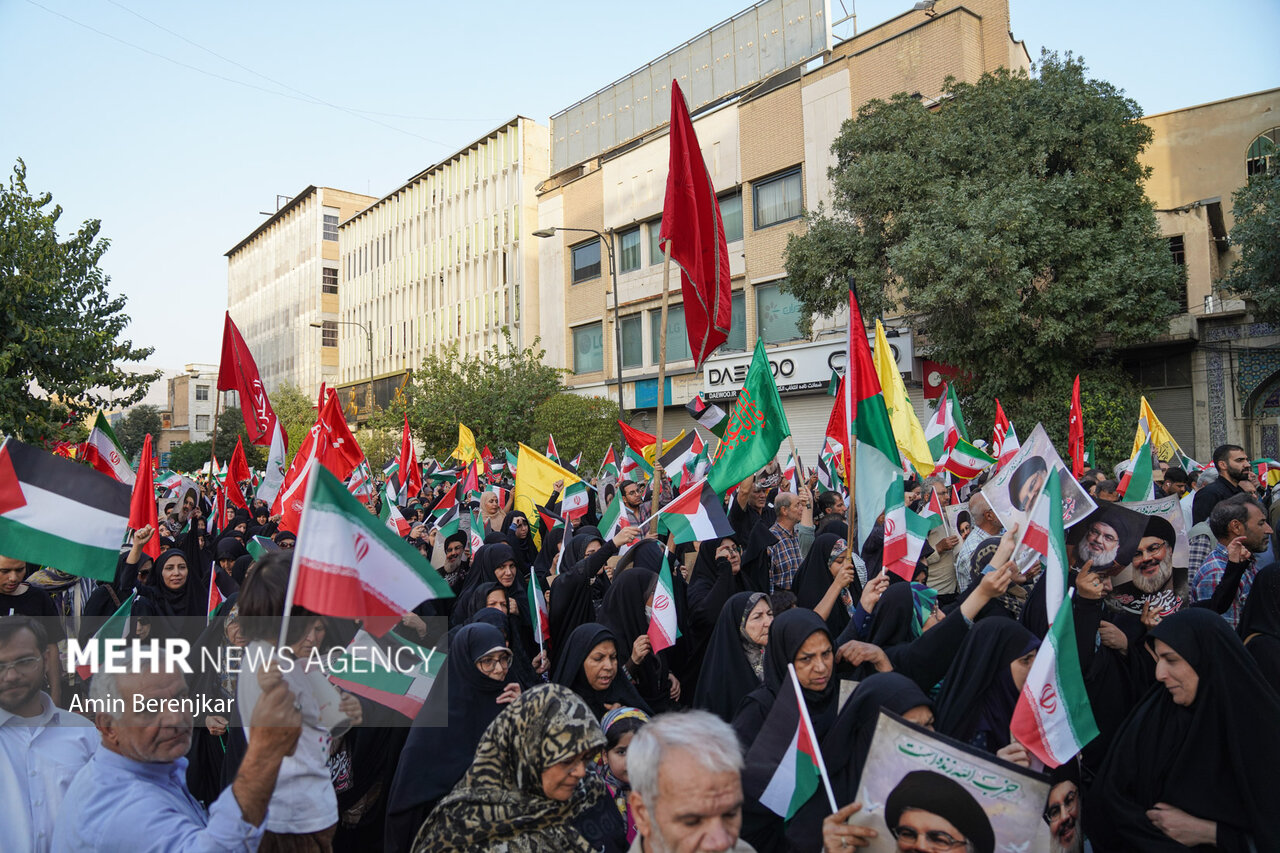 مردم تهران جنایات رژیم صهیونیستی را محکوم کردند