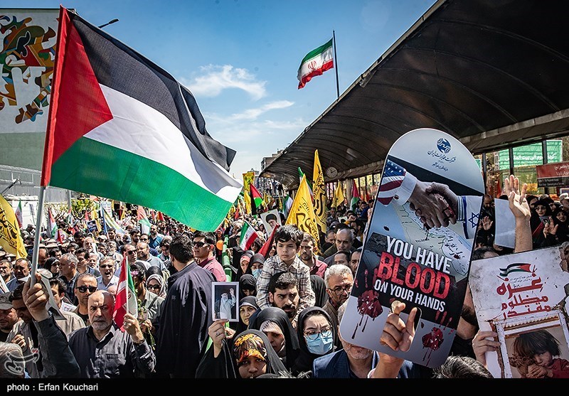 آغاز راهپیمایی روز قدس در تهران/ پیام ایران: محکومیت اسرائیل