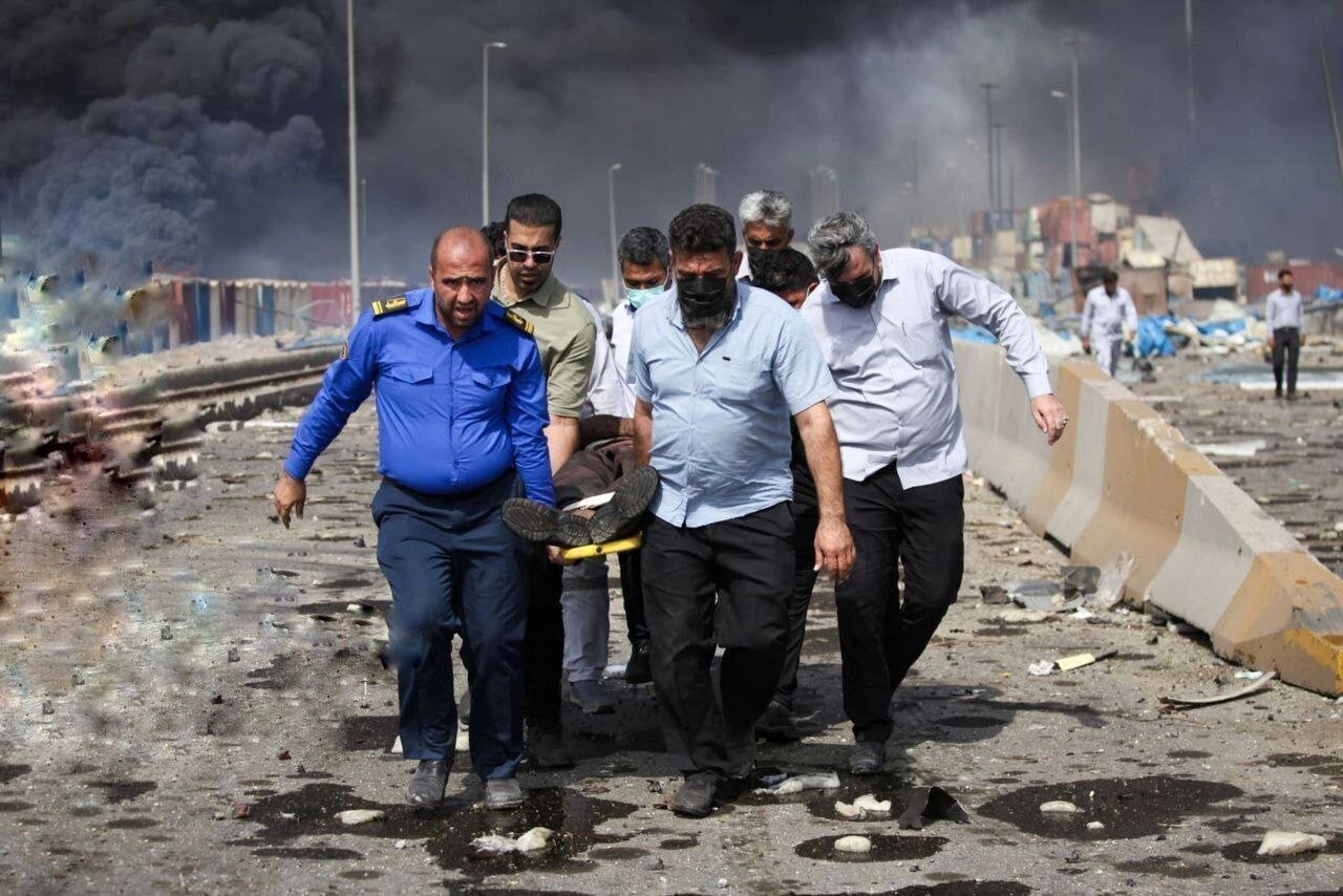 تعداد مصدومان حادثه انفجار بندر شهید رجایی به ۱۲۴۲ نفر رسید
