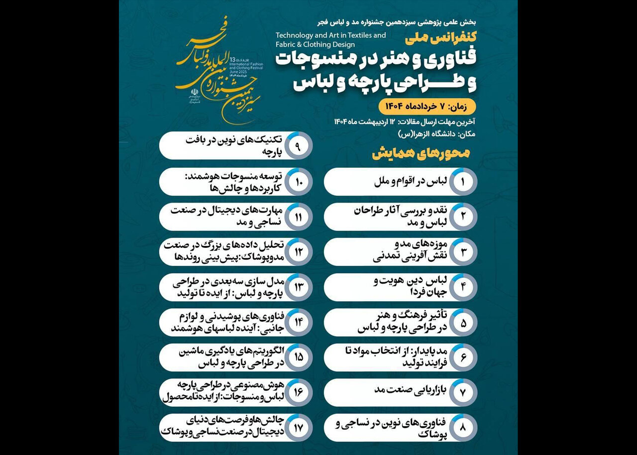 مدآفرین؛ بازوی پژوهشی سیزدهمین جشنواره مد و لباس فجر